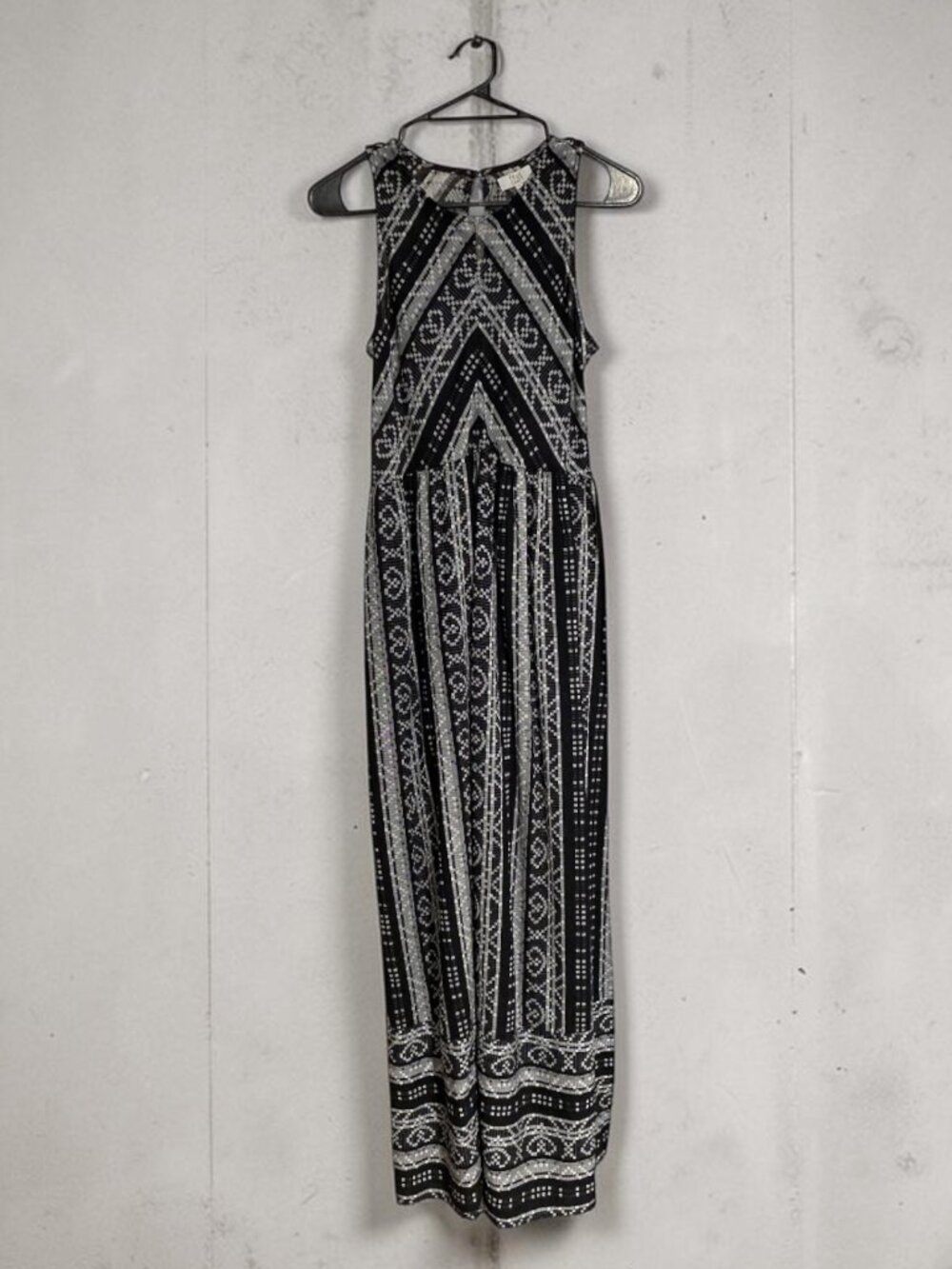 NWT Black & White Woven Maxi Dress Junior's Small | TRUE CRAFT
